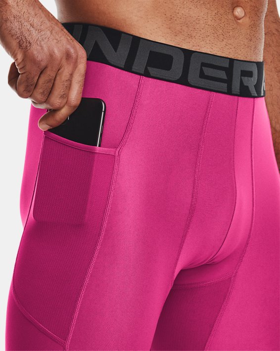 Men's HeatGear® Armour Compression Shorts, Pink, pdpMainDesktop image number 3